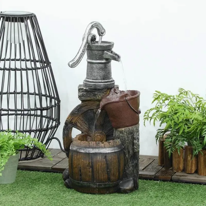 🌊 Rustic 3-Tier Waterfall Fountain image indicator(5)