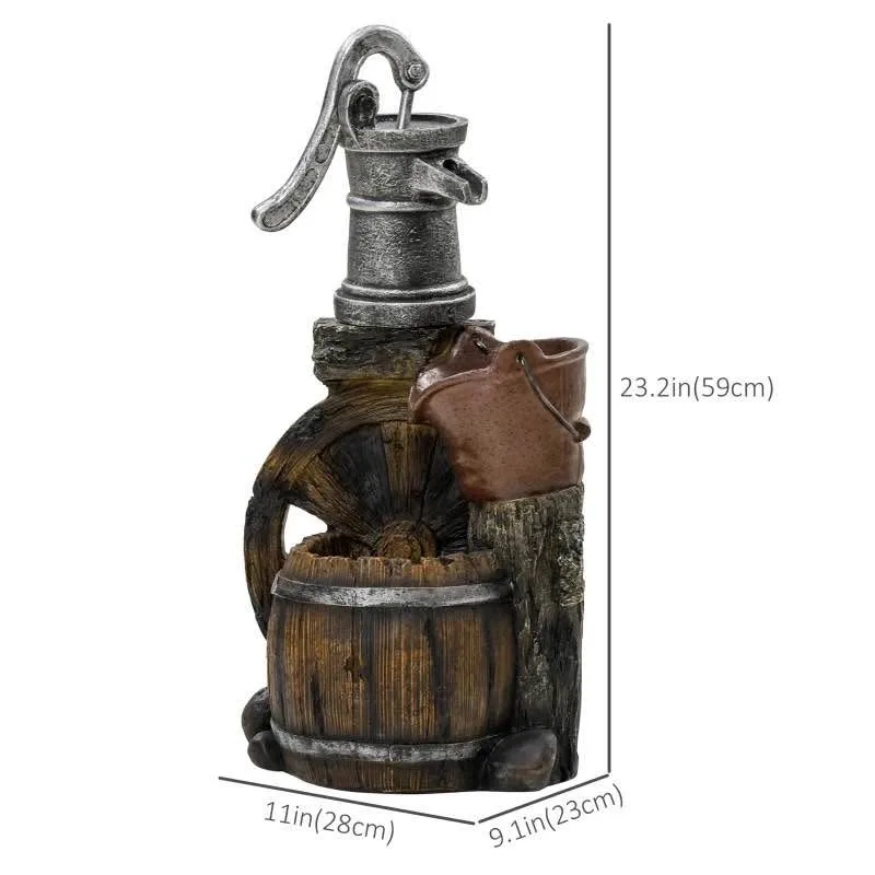 🌊 Rustic 3-Tier Waterfall Fountain image indicator(7)