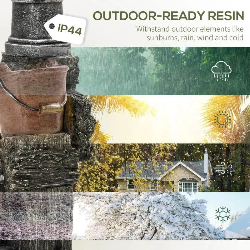 🌊 Rustic 3-Tier Waterfall Fountain image indicator(8)