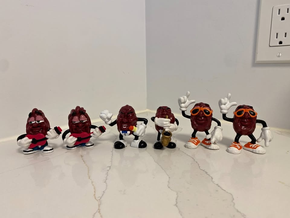 1987 Vintage California Raisins Figurines (Lot of 6)