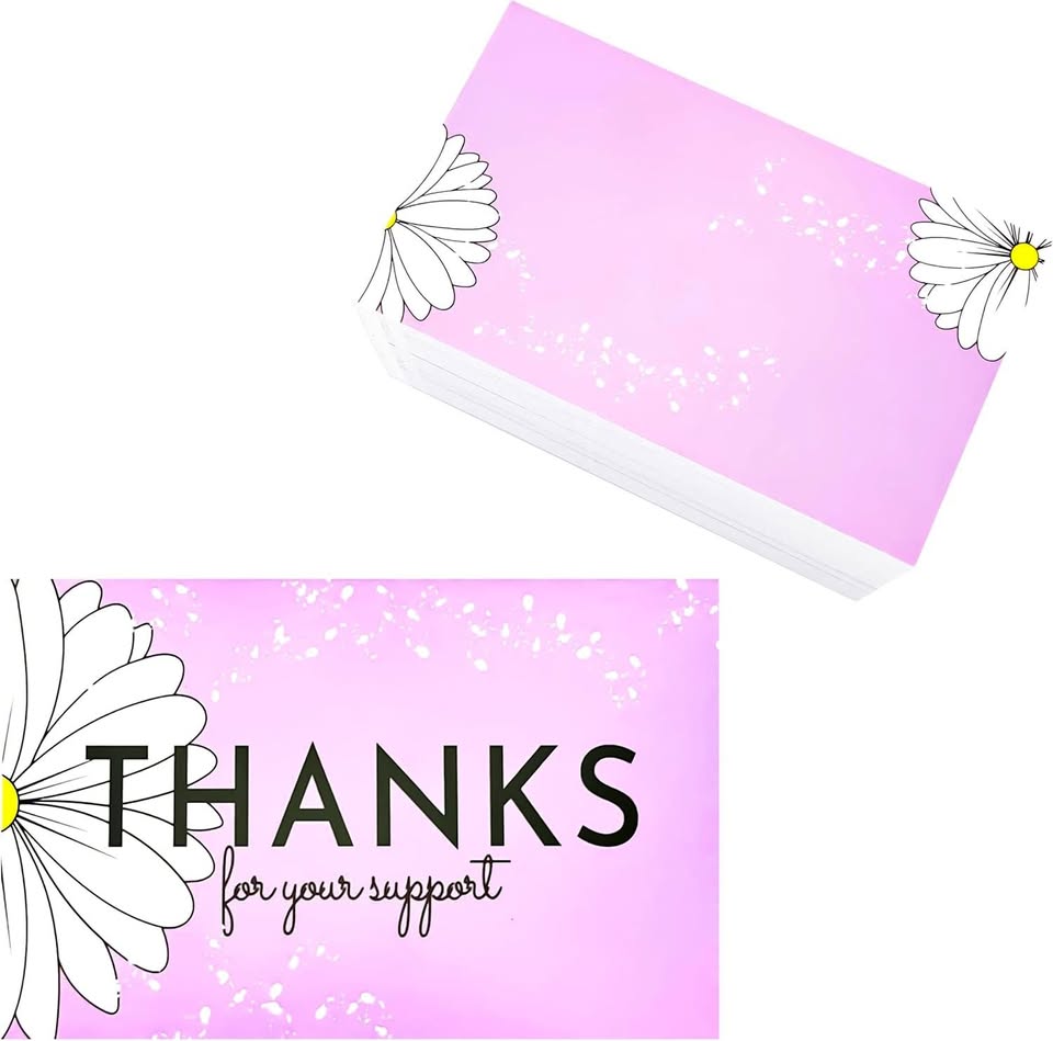 New~Thank You Card For Your Support(100 PK)