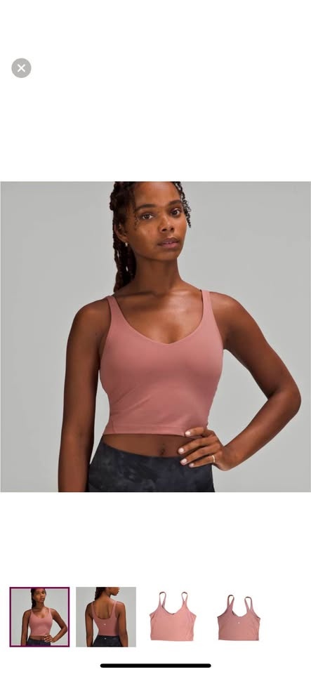 Lululemon Pink Align Tank Cropped Tank