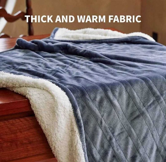 Soganasa Heated Throw - Soft, Safe & Cozy (BLUE) - photo 5