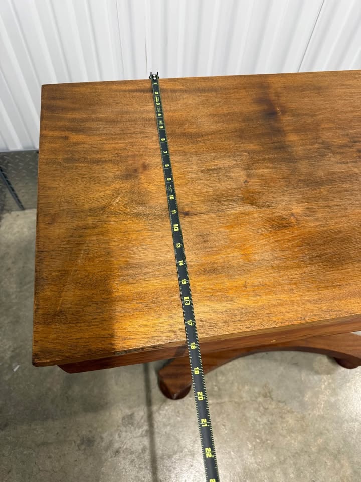 Vintage Pedestal Table With Wheels - photo 4