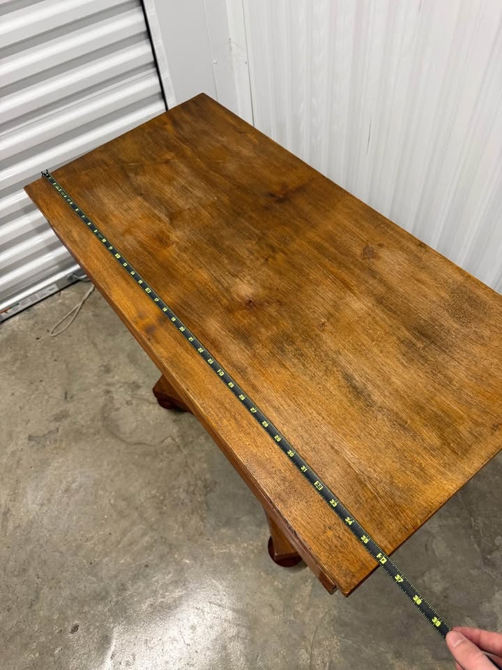 Vintage Pedestal Table With Wheels - photo 5