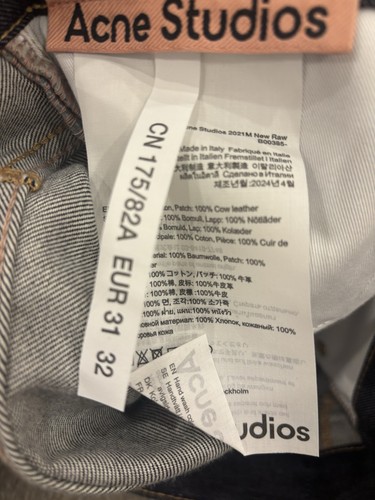 Acne Studios 2021M Raw Denim Jeans 31/32 - photo 4