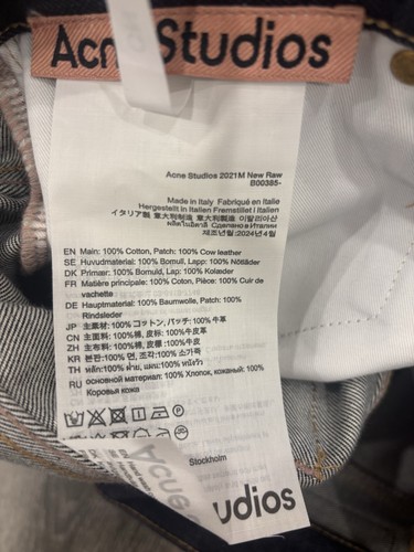 Acne Studios 2021M Raw Denim Jeans 31/32 - photo 5