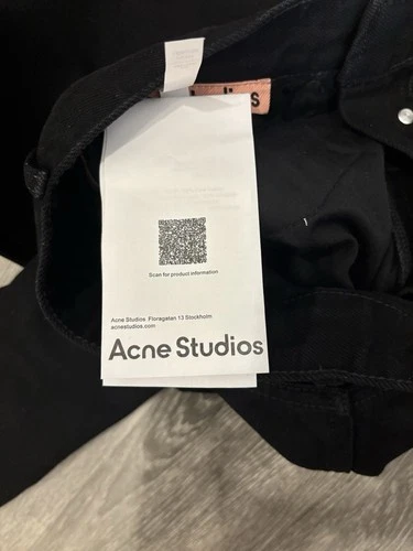 Acne Studios 2021M Vintage Black Denim Jeans Made in Italy Size - photo 4