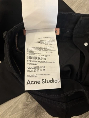 Acne Studios 2021M Vintage Black Denim Jeans Made in Italy Size - photo 5
