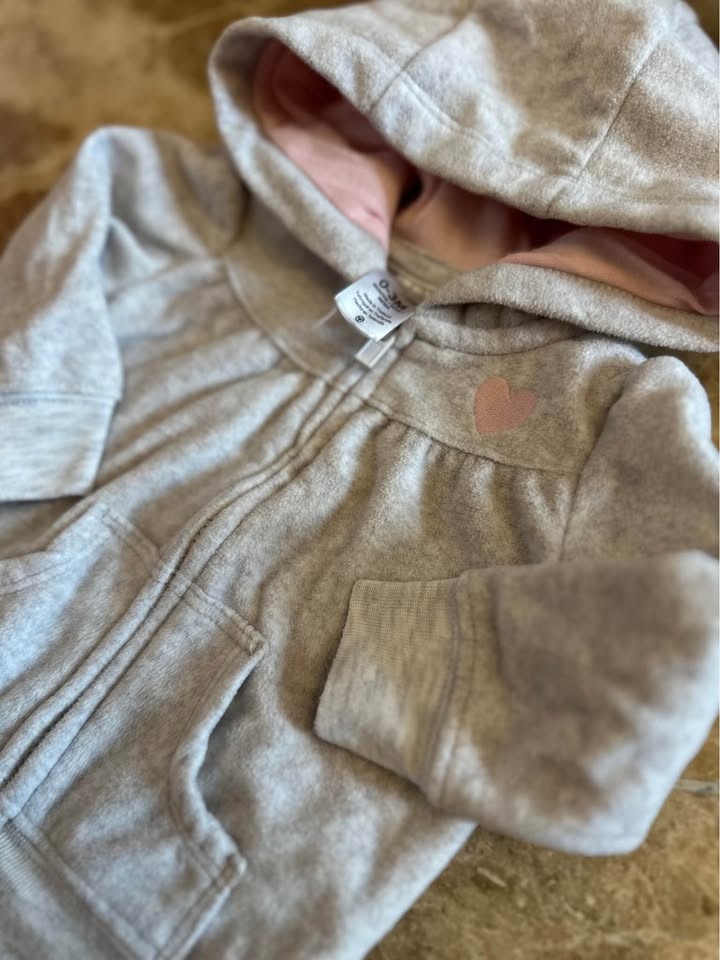 Simple Joys Carter's Baby Hoodies Pink Grey 0-3M - photo 3