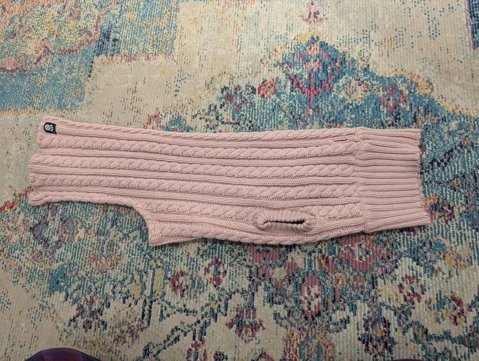 Large dog sweater (cable knit sweater pink) - photo 2