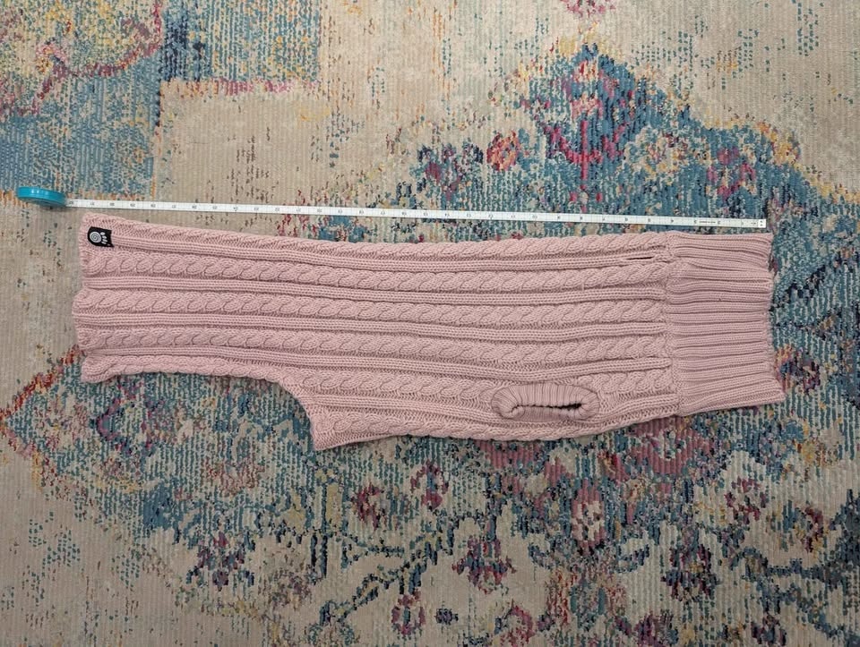 Large dog sweater (cable knit sweater pink) - photo 3