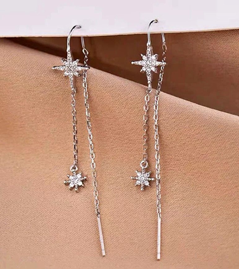 Star Dangle Drop Earrings