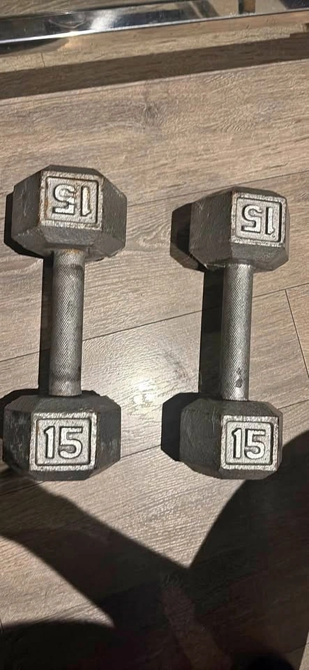 Metal Dumbbells 15lbs