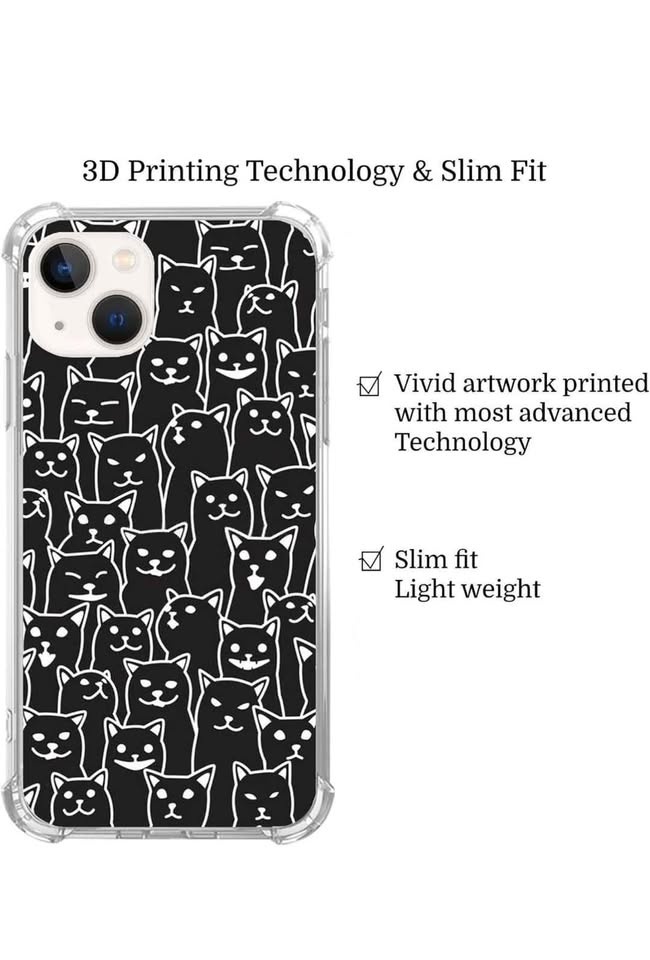 Cute Black Cats iPhone 14 Case - photo 4