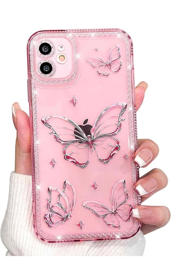 NITITOP iPhone 11 Case Clear Glitter Butterfly Design