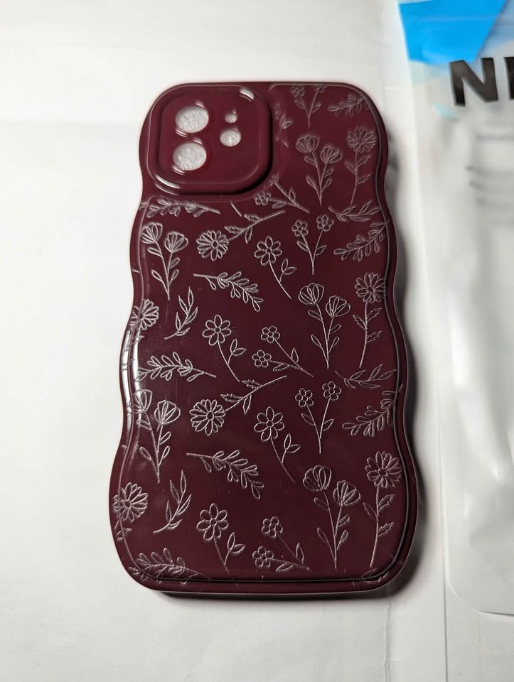 NITITOP iPhone 12 Case - Curly Flower Floral Leaves Design - photo 2