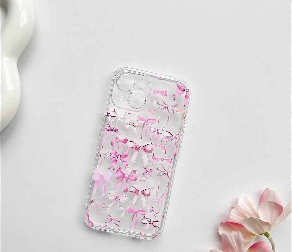 iPhone 13 Mini Case - Cute Pink Bowknot Design - photo 2