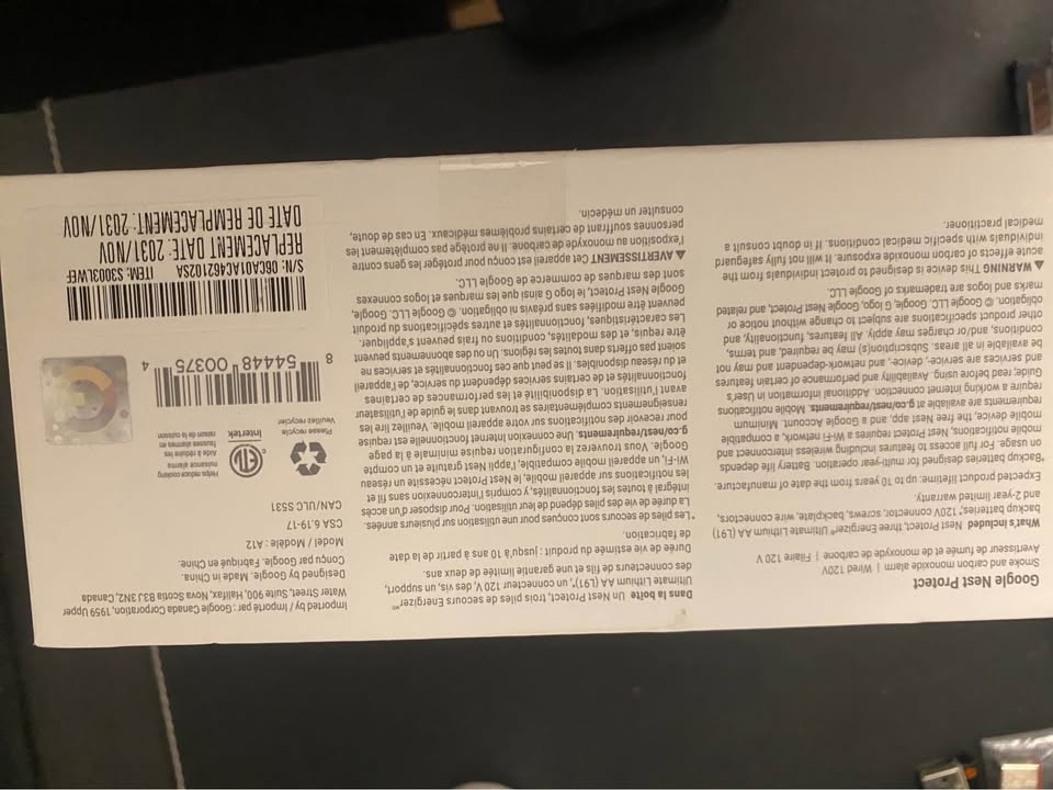 New Google Nest Protect Smoke & CO Alarm (2nd Gen, Hardwired) - photo 3