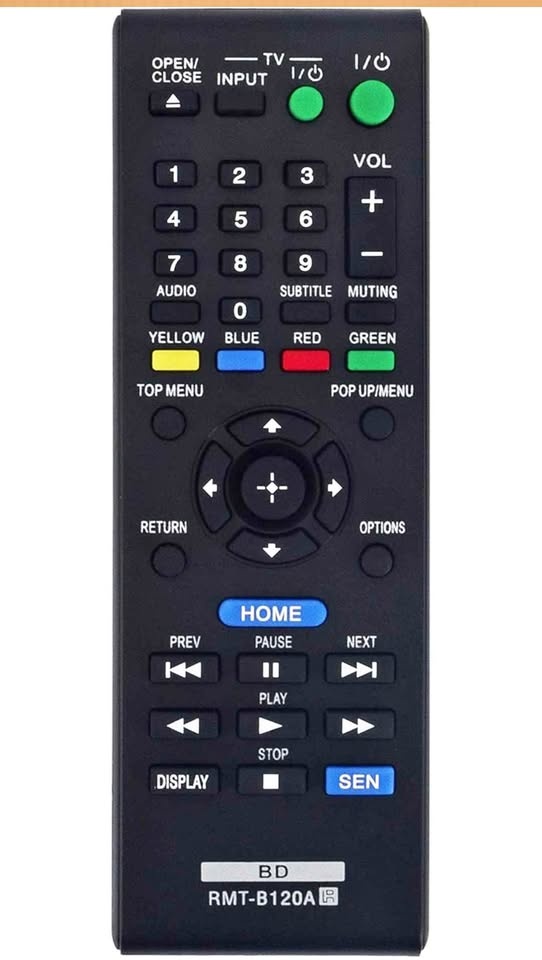 RMT-B120A Replaced Remote for Sony Blu-ray DVD Players