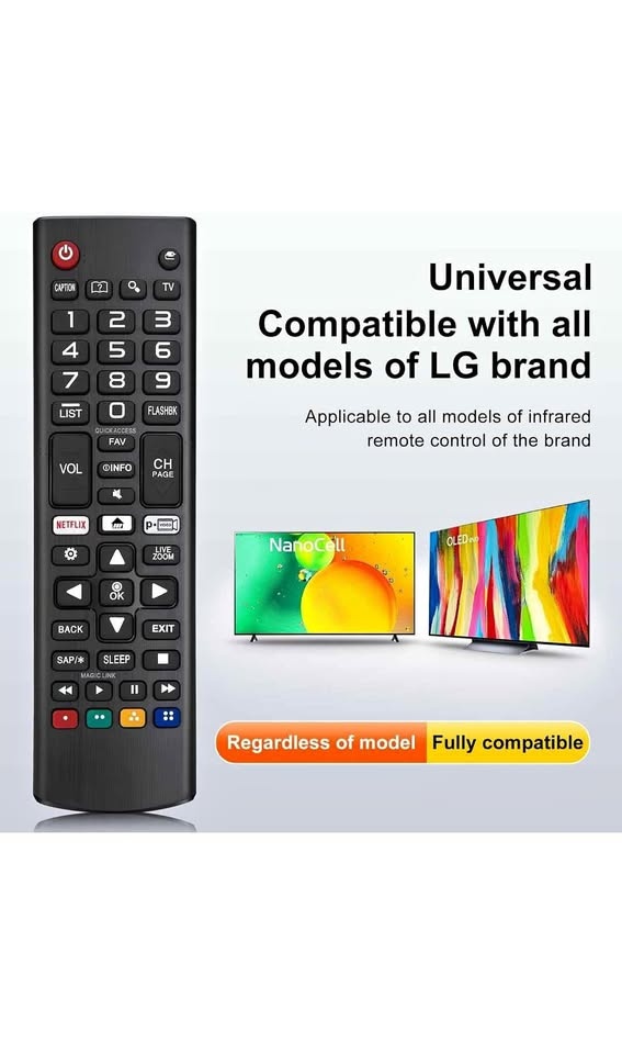 LG TV Universal Remote - All Models, Netflix/Prime