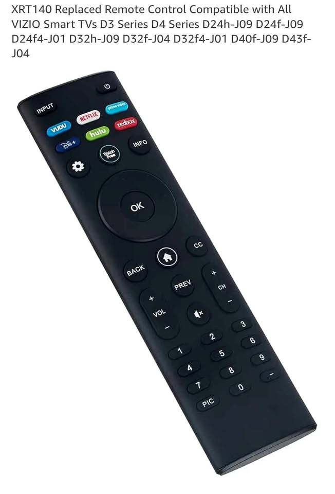 XRT140 Replaced Remote for VIZIO Smart TVs