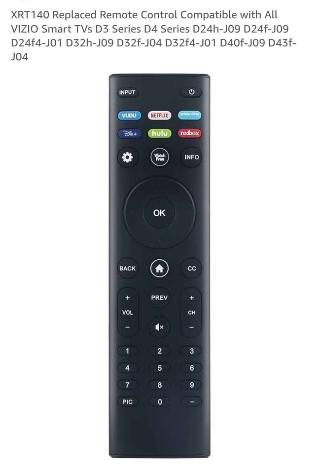 XRT140 Replaced Remote for VIZIO Smart TVs - photo 2