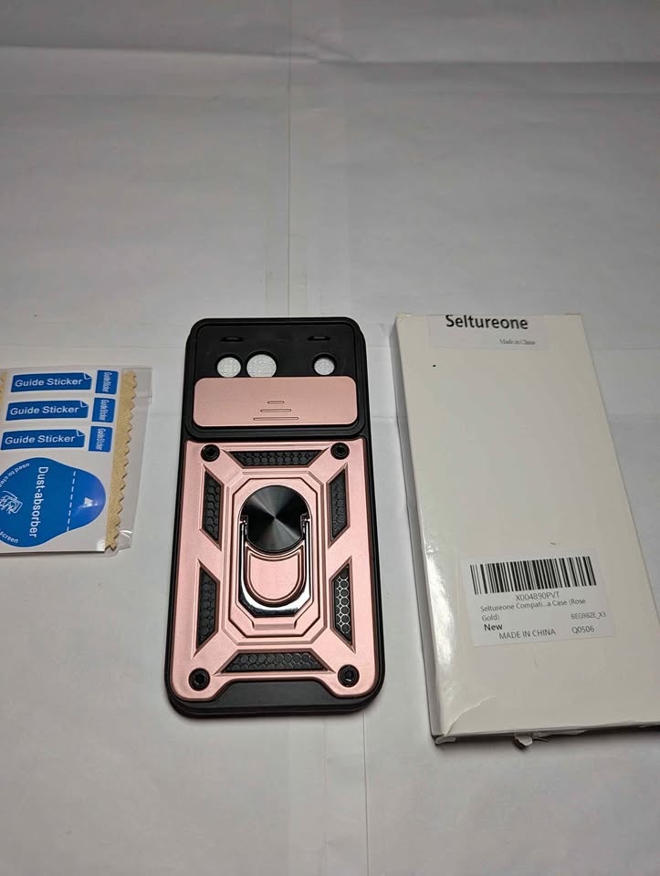 Google Pixel 8A Case - Rugged with Camera Cover & Kickstand