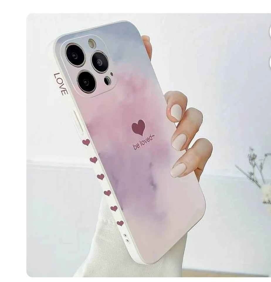 iPhone 12 Pro Max Case - Cute Pink/Purple Heart Pattern
