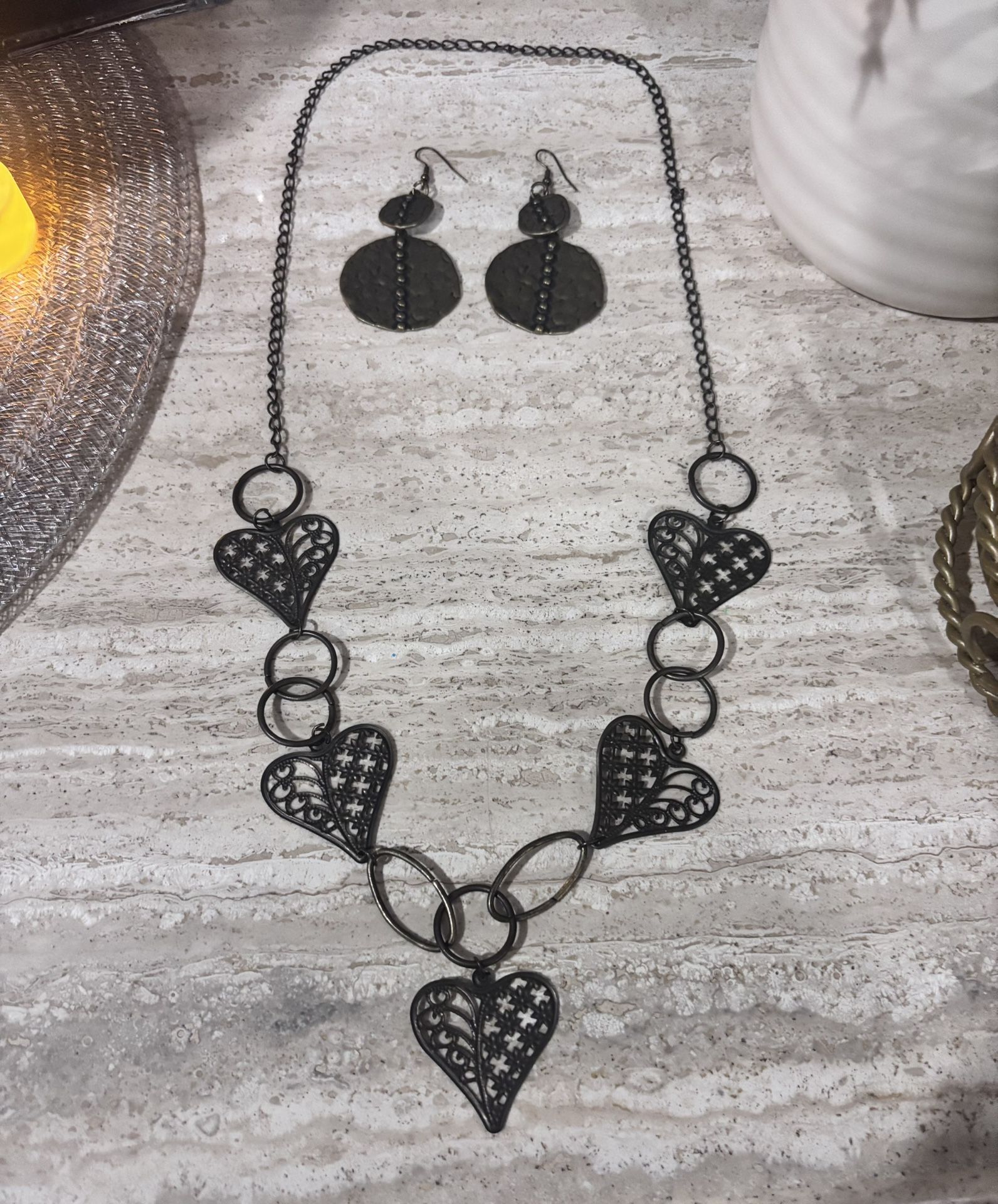 Boho Statement Necklace & Earrings Set – Artisan Hearts & Hammer