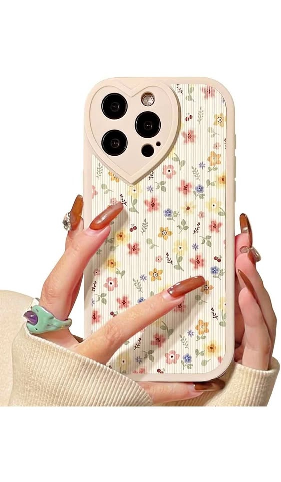 iPhone 13 Pro Case - Cute Flower Floral Leaf with Love Lens Bump