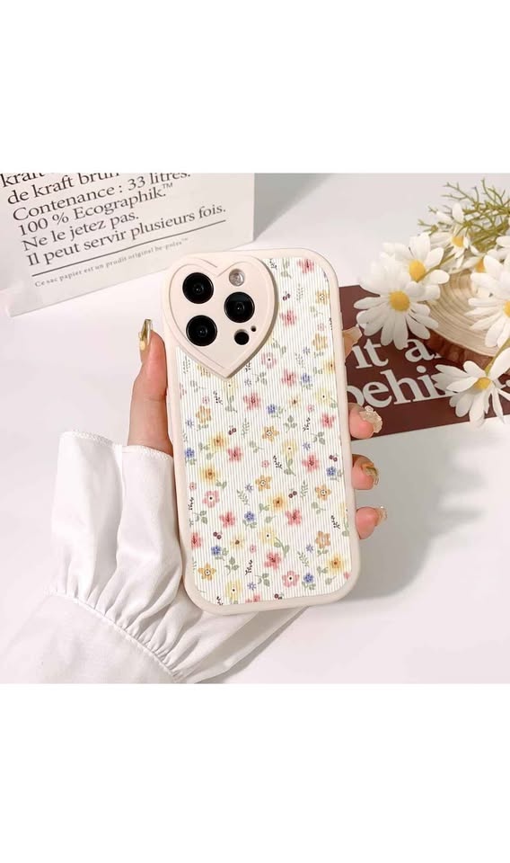 iPhone 13 Pro Case - Cute Flower Floral Leaf with Love Lens Bump - photo 5