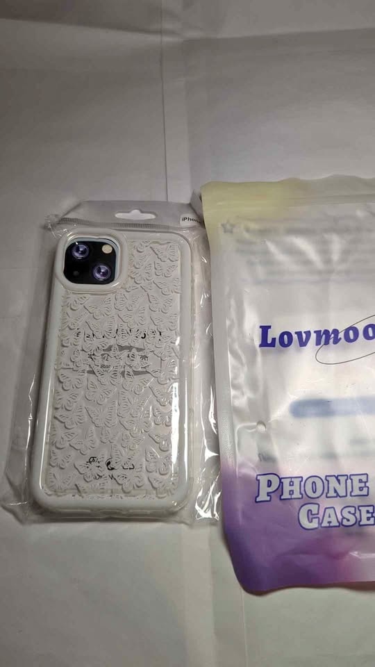 iPhone 13/14 Case - Clear Butterfly Design