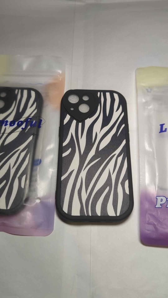 iPhone 13 Case - Wavy Zebra with Black Love Lens