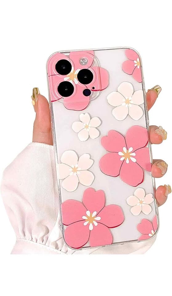 iPhone 14 Pro Case - Clear Oil Flower Floral