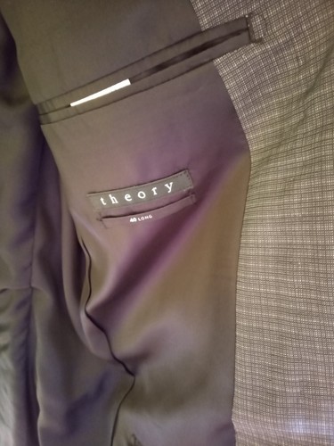 Theory Wellar Gray Blazer Sport Coat Sz 40 Like New - photo 4