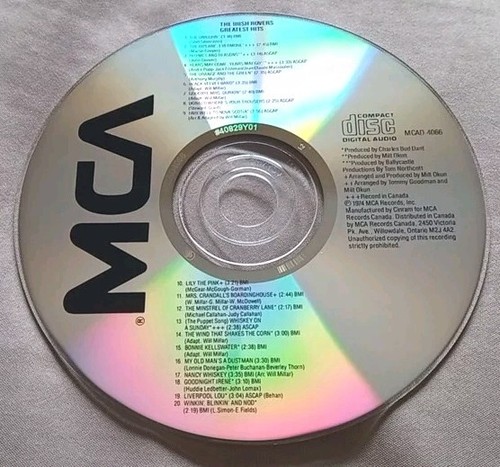 The IRISH ROVERS - Greatest Hits - MCA Canada CD (EX) - photo 3