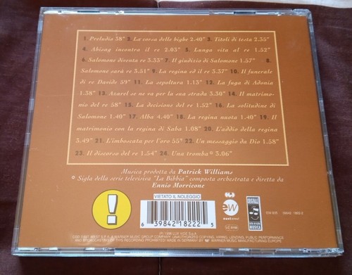 Ennio Morricone - La Bibbia Salomone Movie Soundtrack 1998 CD - photo 2