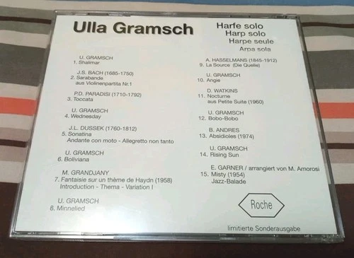 Ulla Gramsch Harp Solo / Harfe Solo Rare Roche Germany CD - photo 2