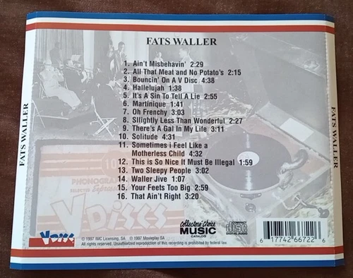 FATS WALLER - VDisc Musical Contribution By America's Best - 199 - photo 2