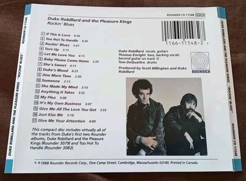 Duke Robillard Rockin' Blues 1988 Rounder CD (EX) - photo 2