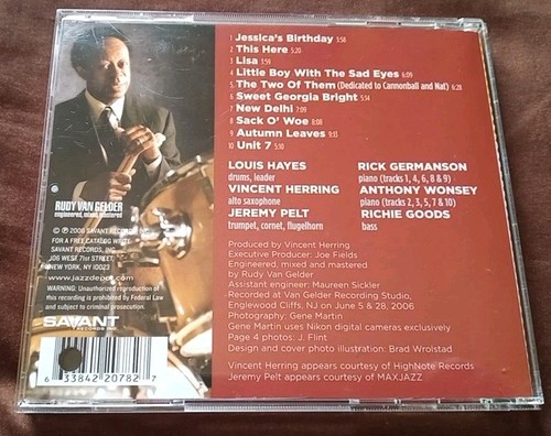LOUIS HAYES & THE CANNONBALL LEGACY BAND - MAXIMUM FIREPOWER  CD - photo 2