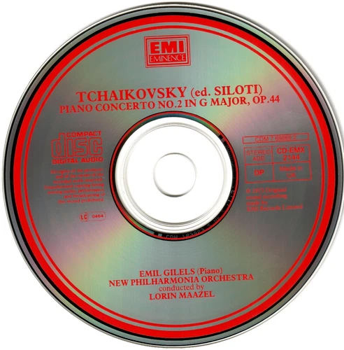 Tchaikovsky Piano Concerto No. 2 Gilels 1988 UK CD - photo 3