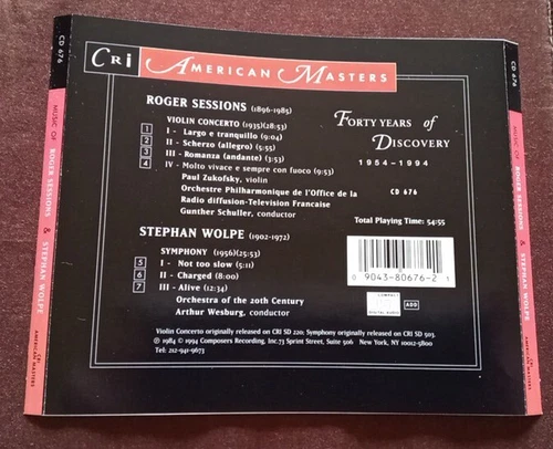 Roger Sessions & Stefan Wolpe - Violin Concerto / Symphony - 199 - photo 2