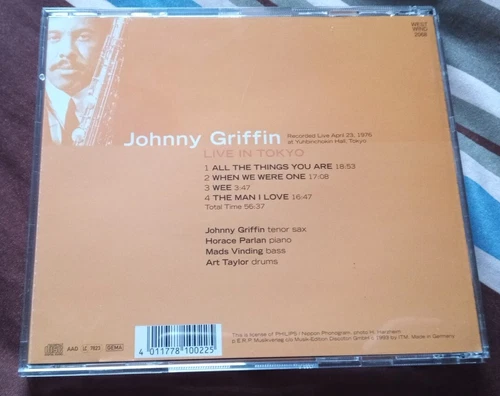 Johnny Griffin - Live in Tokyo - 1993 Germany CD (NM) - photo 2