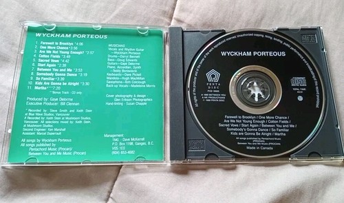 Wyckham Porteous - Self Titled Debut Album - 1989 CD - Very Rare - photo 3