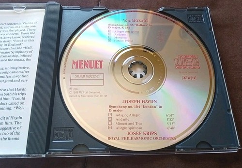 Mozart / Haydn - Josef Krips-Royal Phil - 1988 CD (EX) - photo 3
