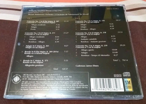 James Ehnes Mozart Violin Konzerte 1-5 2006 CBC 2-CD Set - photo 2