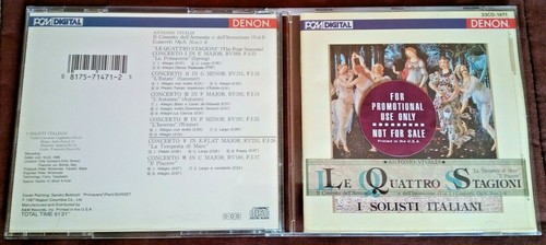 Vivaldi - The Four Seasons - I Solisti Italiani - Rare 1987 Deno - photo 3