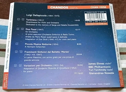 Luigi Dallapiccola - Tartiniana - Noseda, Ehnes, BBC Phil - 2004 - photo 2